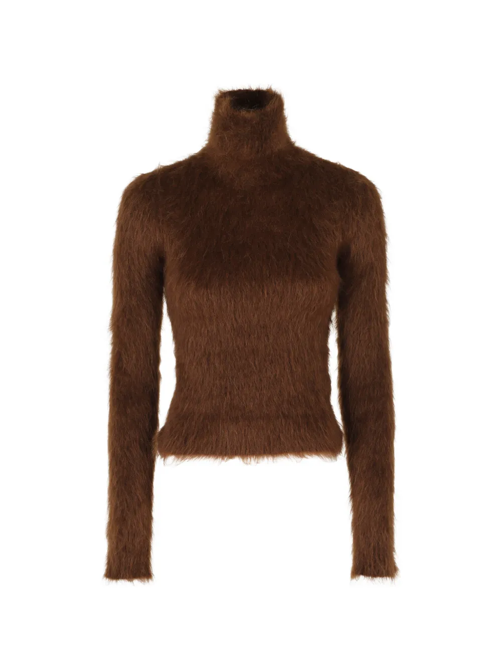 DONDUP fuzzy roll-neck sweater - Marrone