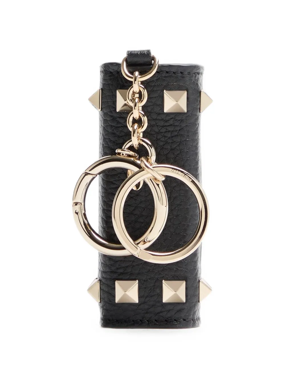 Valentino Garavani Rockstud charm in grainy calfskin - Schwarz
