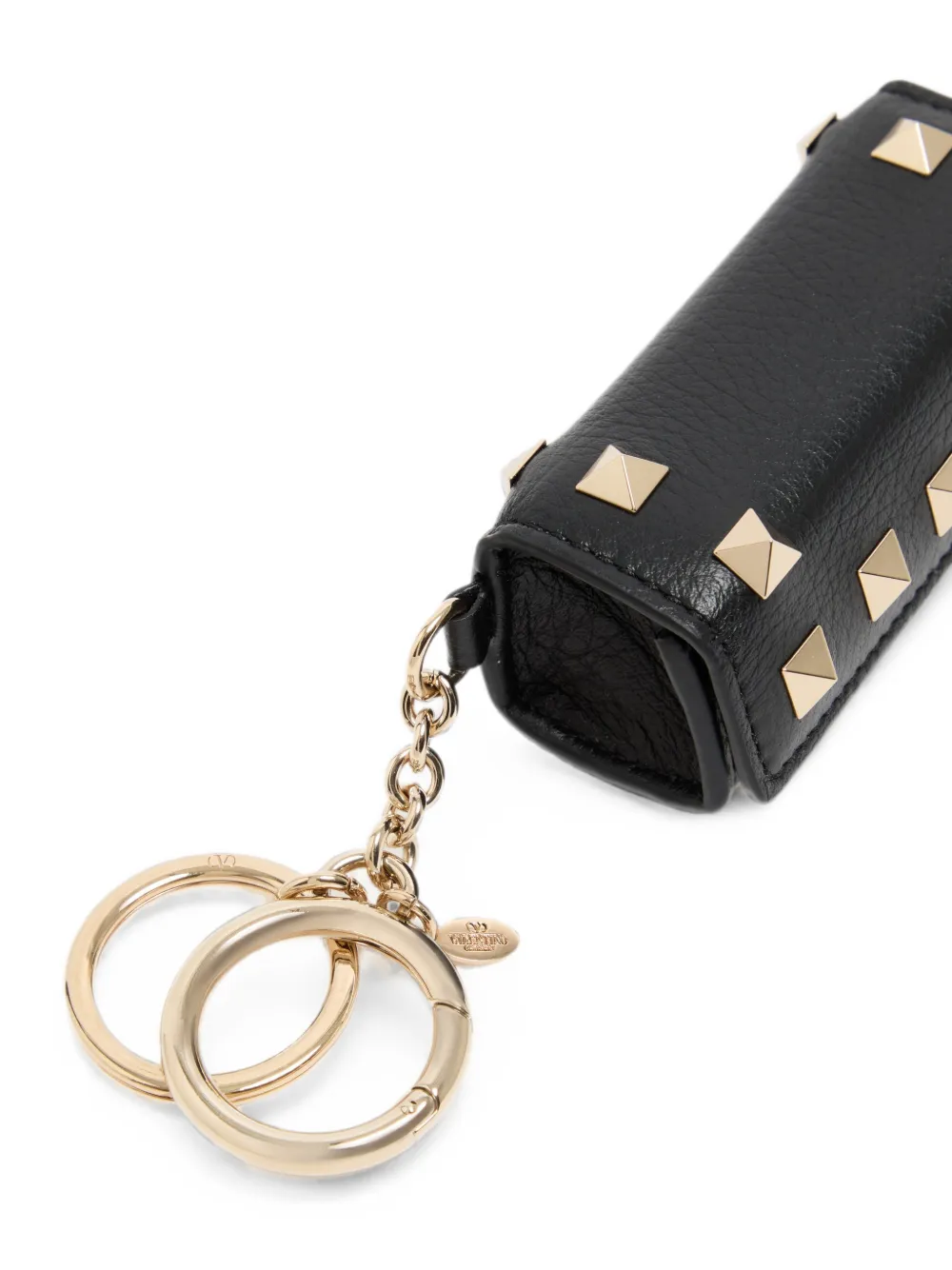 Valentino Garavani Rockstud bedel van korrelig kalfsleer Zwart