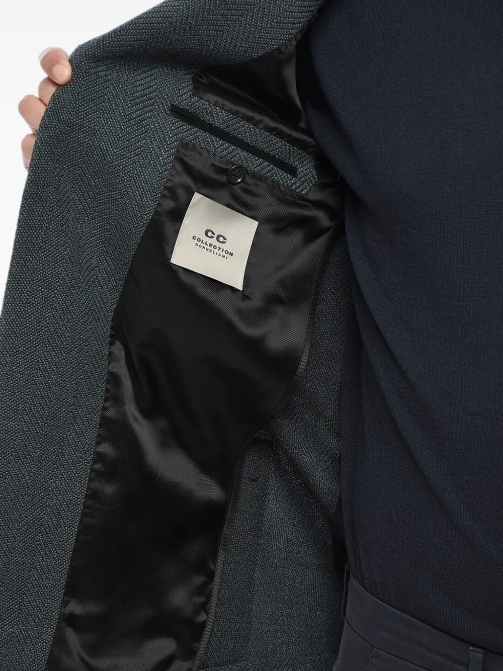 Corneliani single-breasted jacket Groen