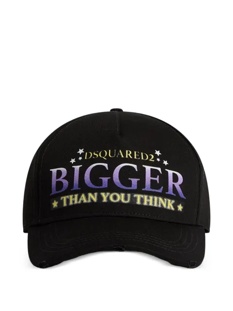DSQUARED2 printed distressed baseball cap