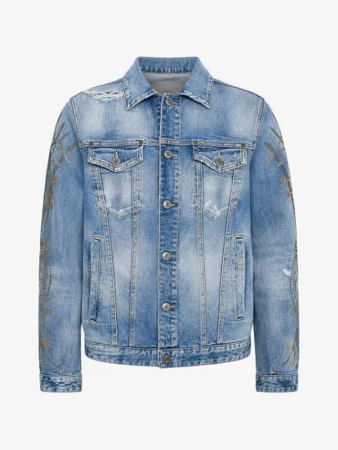 DSQUARED2 chamarra Western con detalles de strass