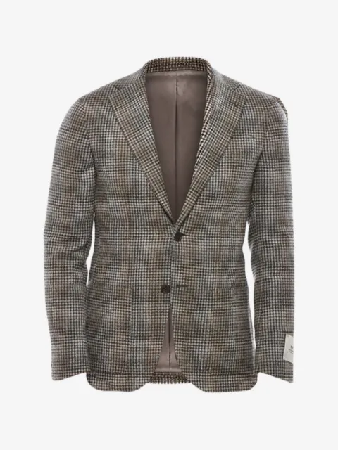 Corneliani check double-vent jacket