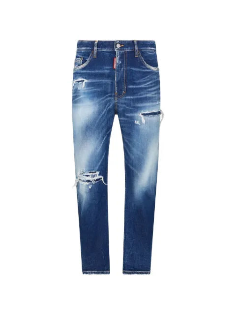 DSQUARED2 distressed stonewashed jeans