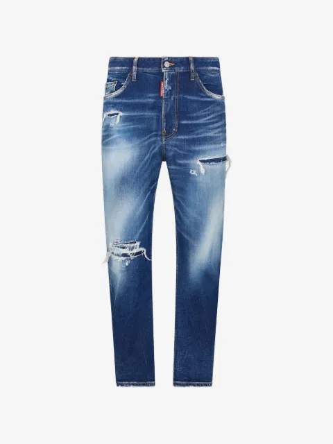 DSQUARED2 distressed stonewashed jeans