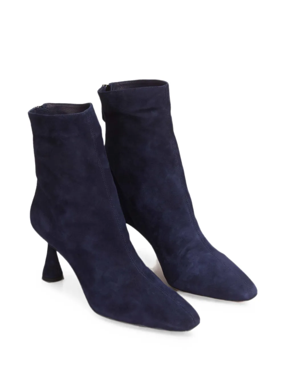 Aquazzura Amore 75 suede almond-toe ankle boots Blauw