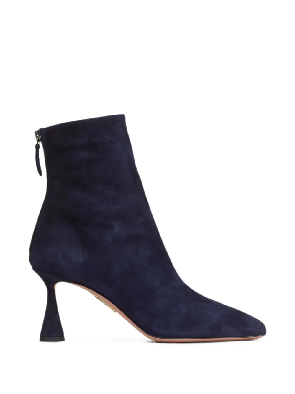 Aquazzura Amore 75 suede almond-toe ankle boots Blauw