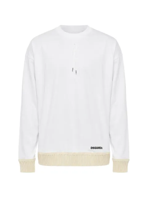 DSQUARED2 ribbed-trim long-sleeve T-shirt