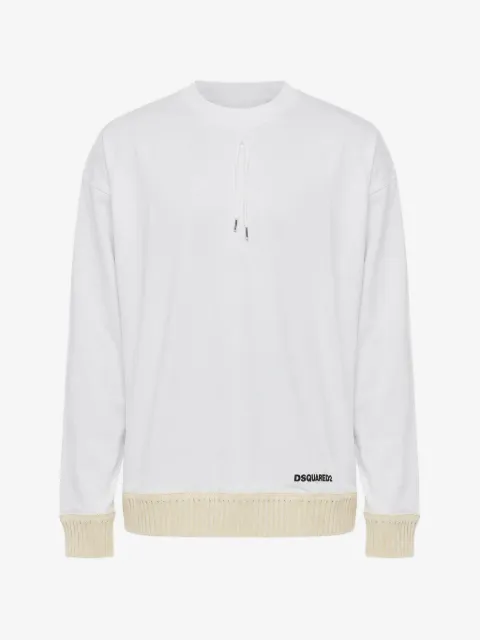 DSQUARED2 ribbed-trim long-sleeve T-shirt