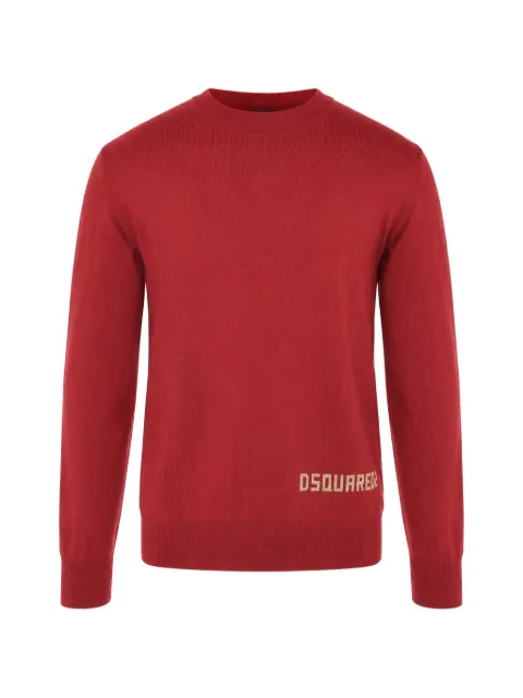 DSQUARED2 flocked-logo crew-neck sweater