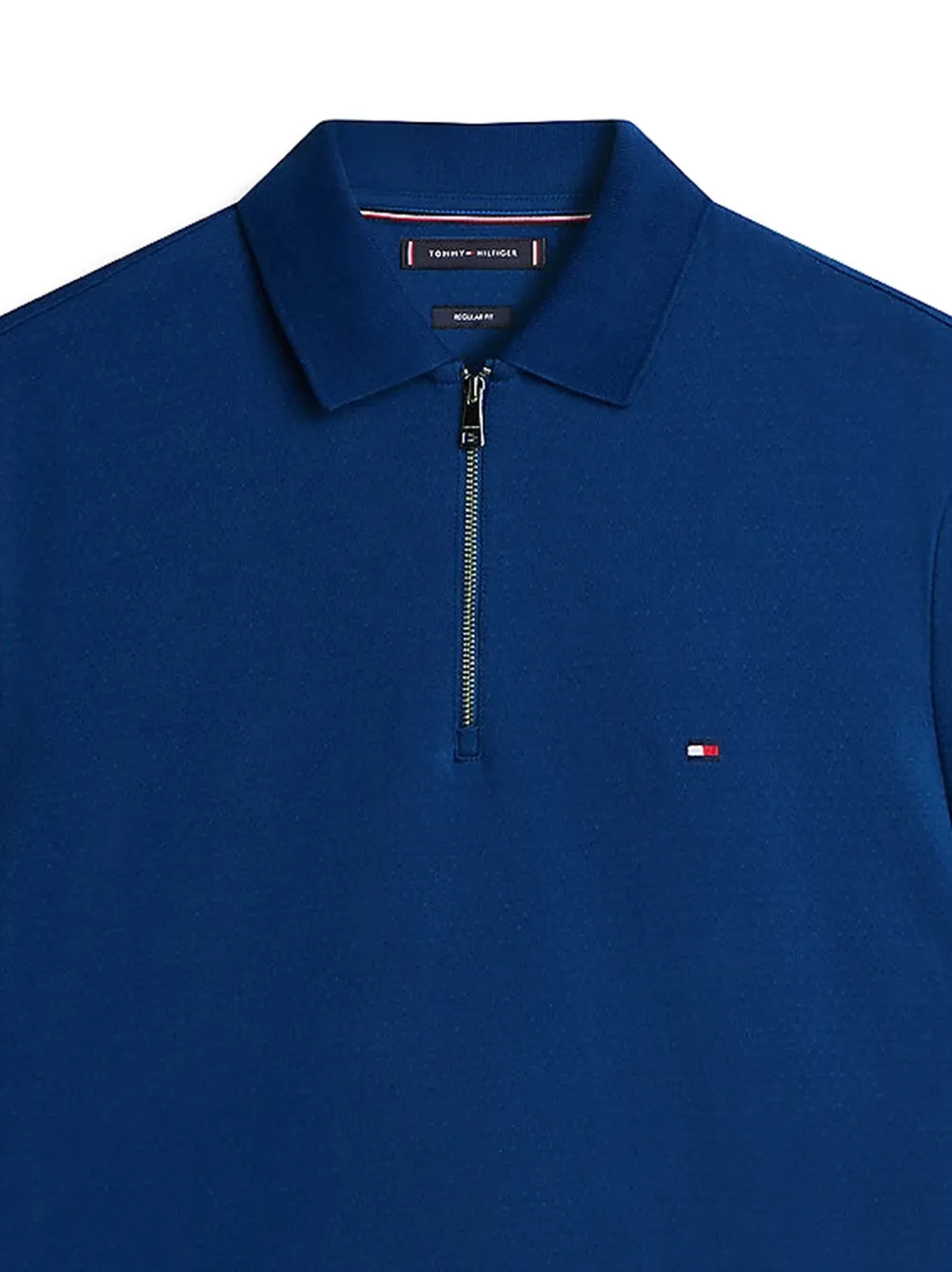 Tommy Hilfiger Air Dot poloshirt met ritssluiting Blauw