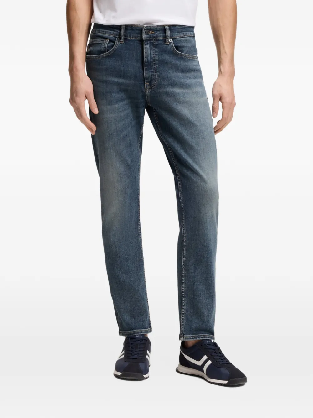 BOSS Delaware jeans met vervaagd effect Blauw