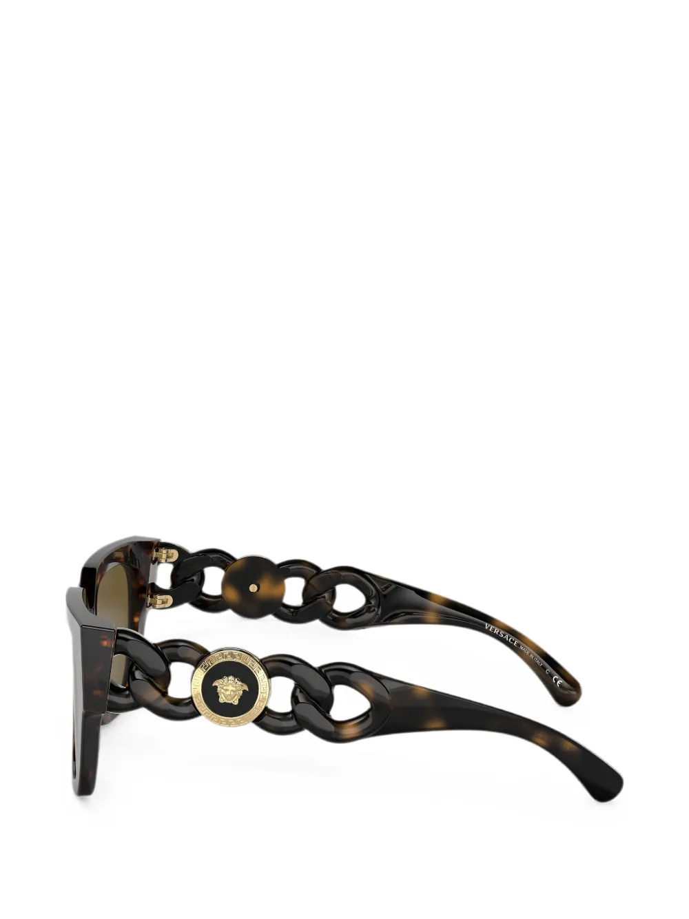 Versace Zonnebril met vierkant montuur Bruin