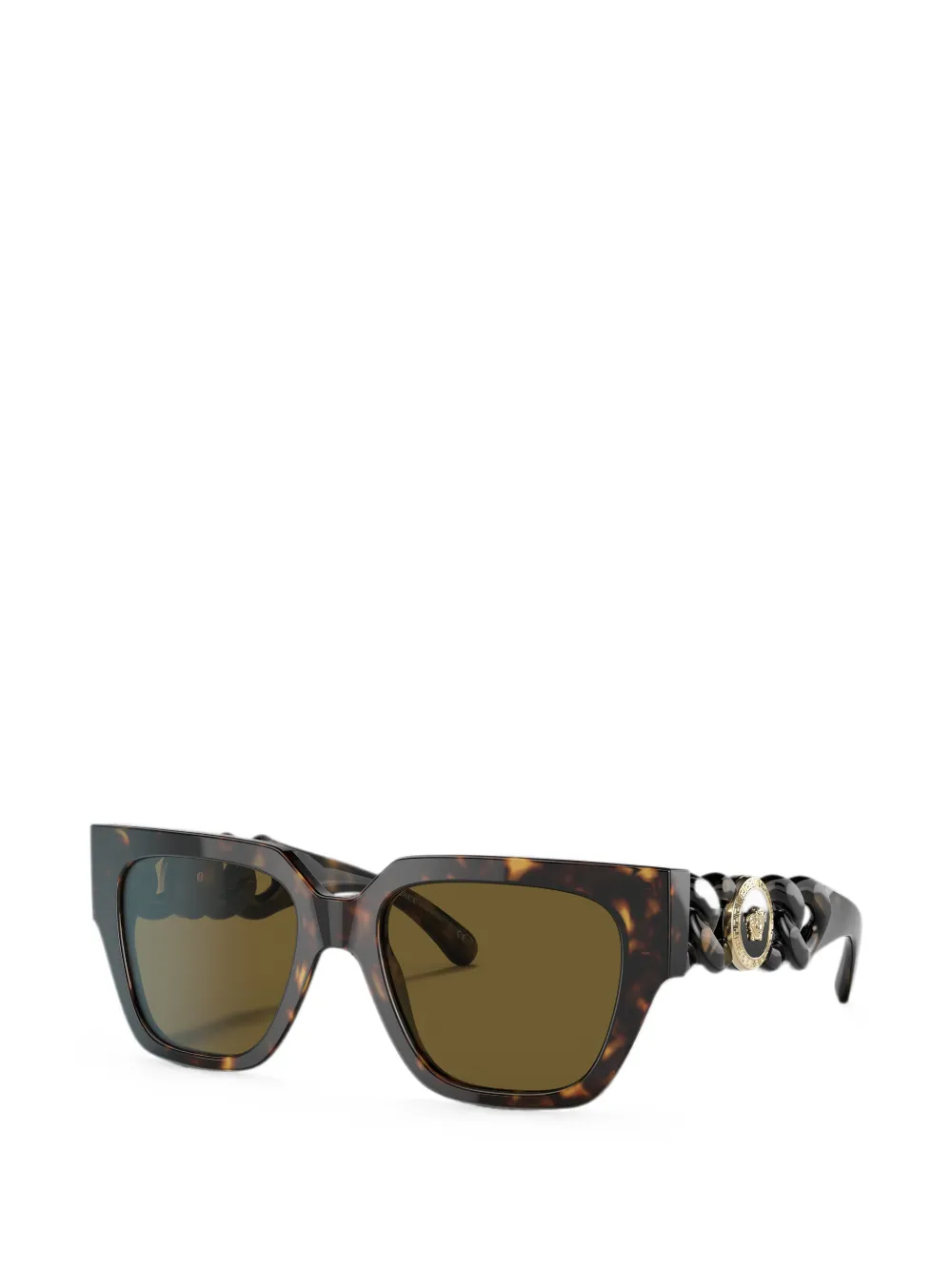 Versace Zonnebril met vierkant montuur Bruin