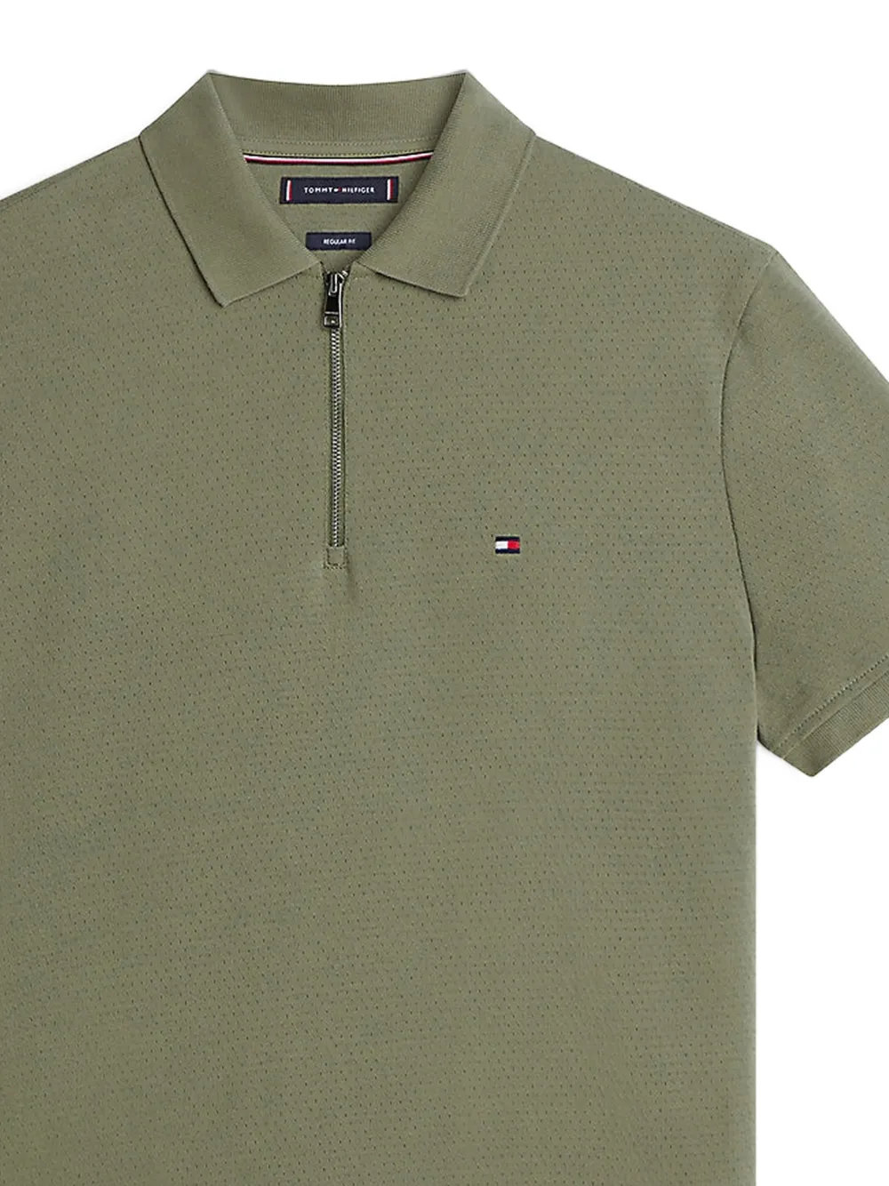 Tommy Hilfiger Airdot poloshirt met rits Groen