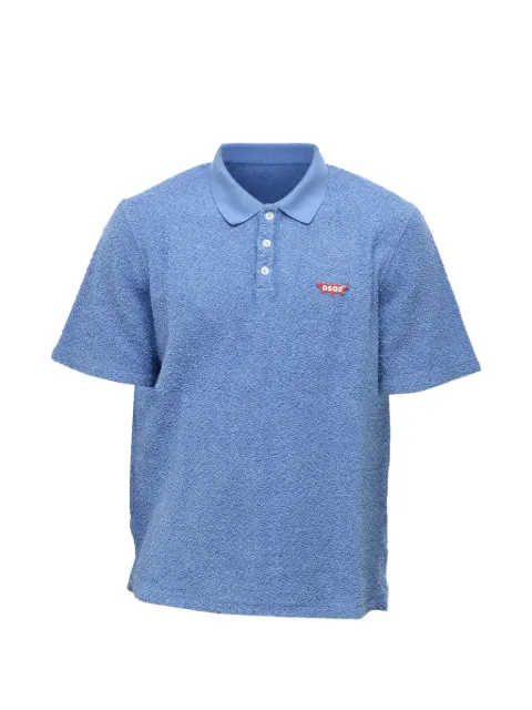 DSQUARED2 logo-pin terry-cloth polo shirt