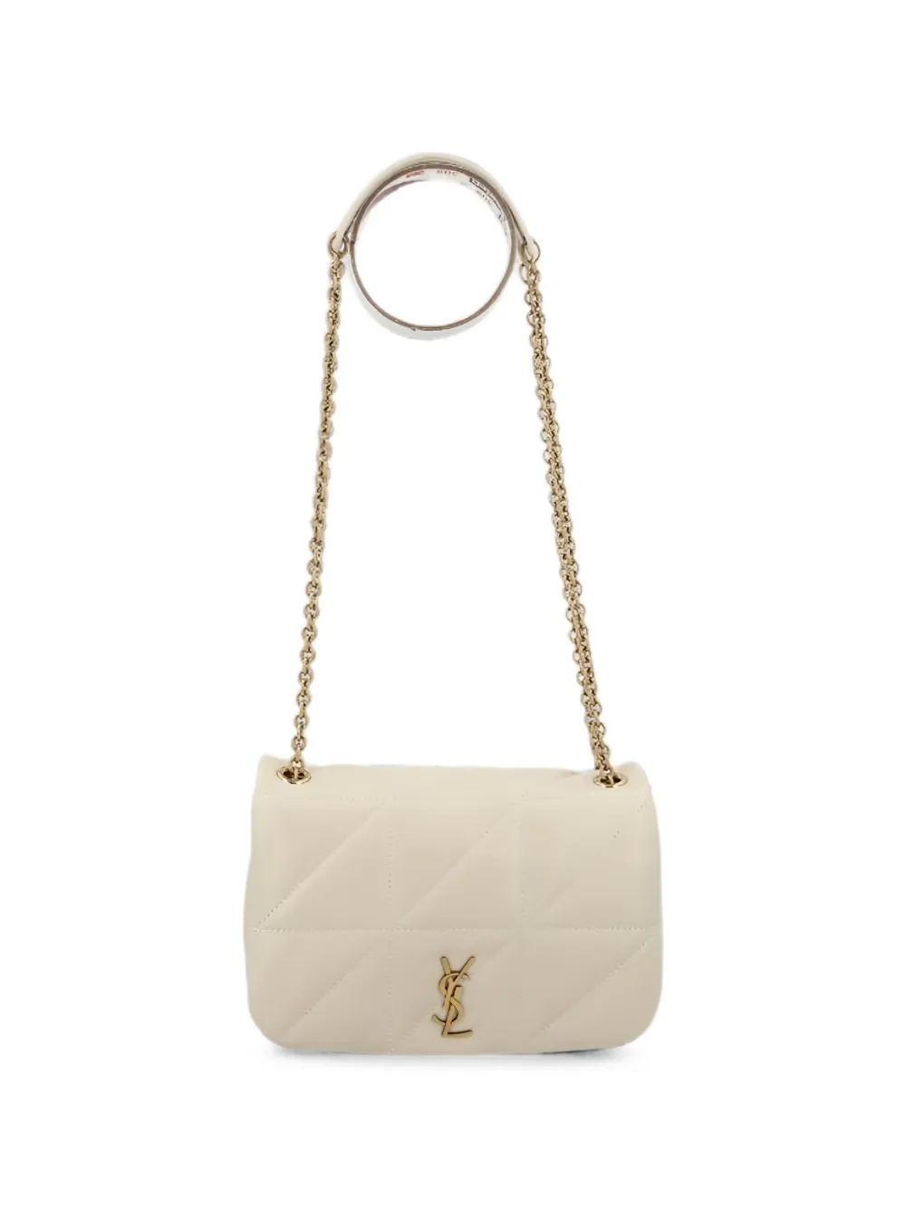 Saint Laurent Gesteppte Schultertasche - Nude