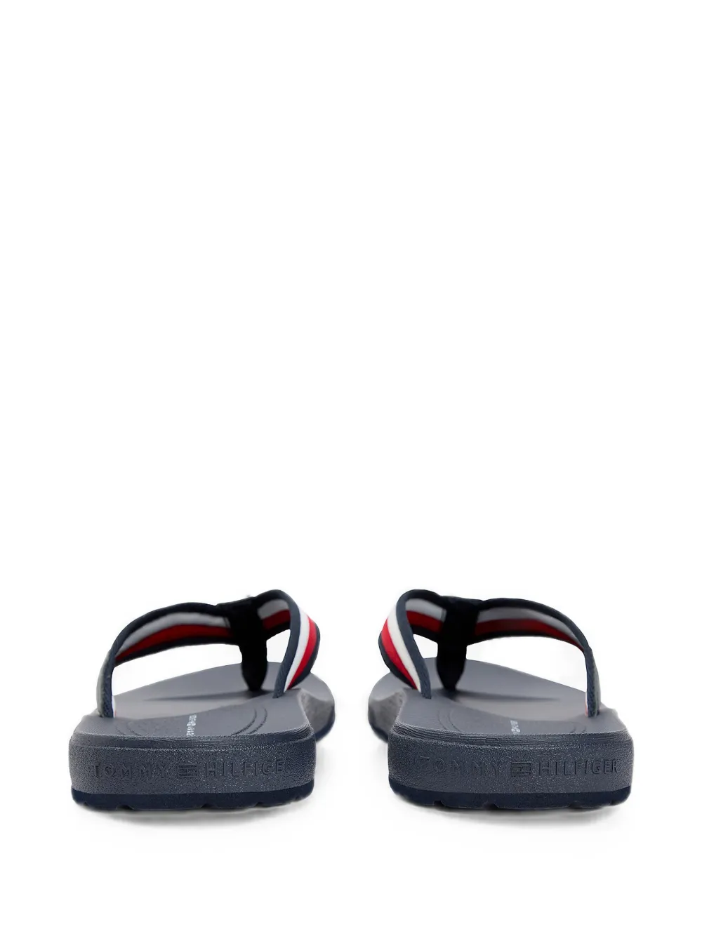 Tommy Hilfiger stripe-detail thong-strap flip-flops Blauw