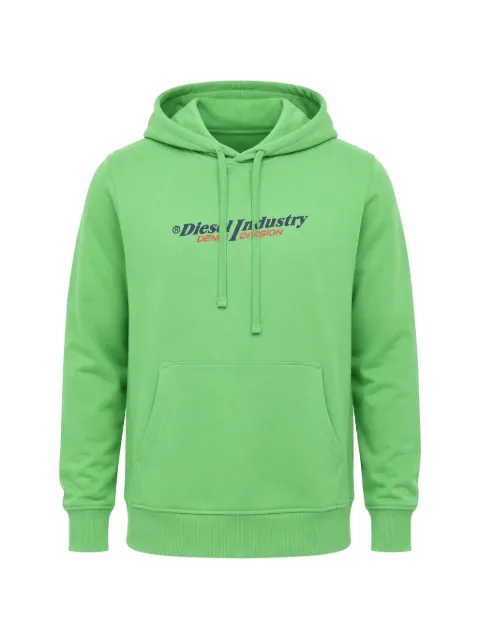 Diesel logo-print brushed hoodie