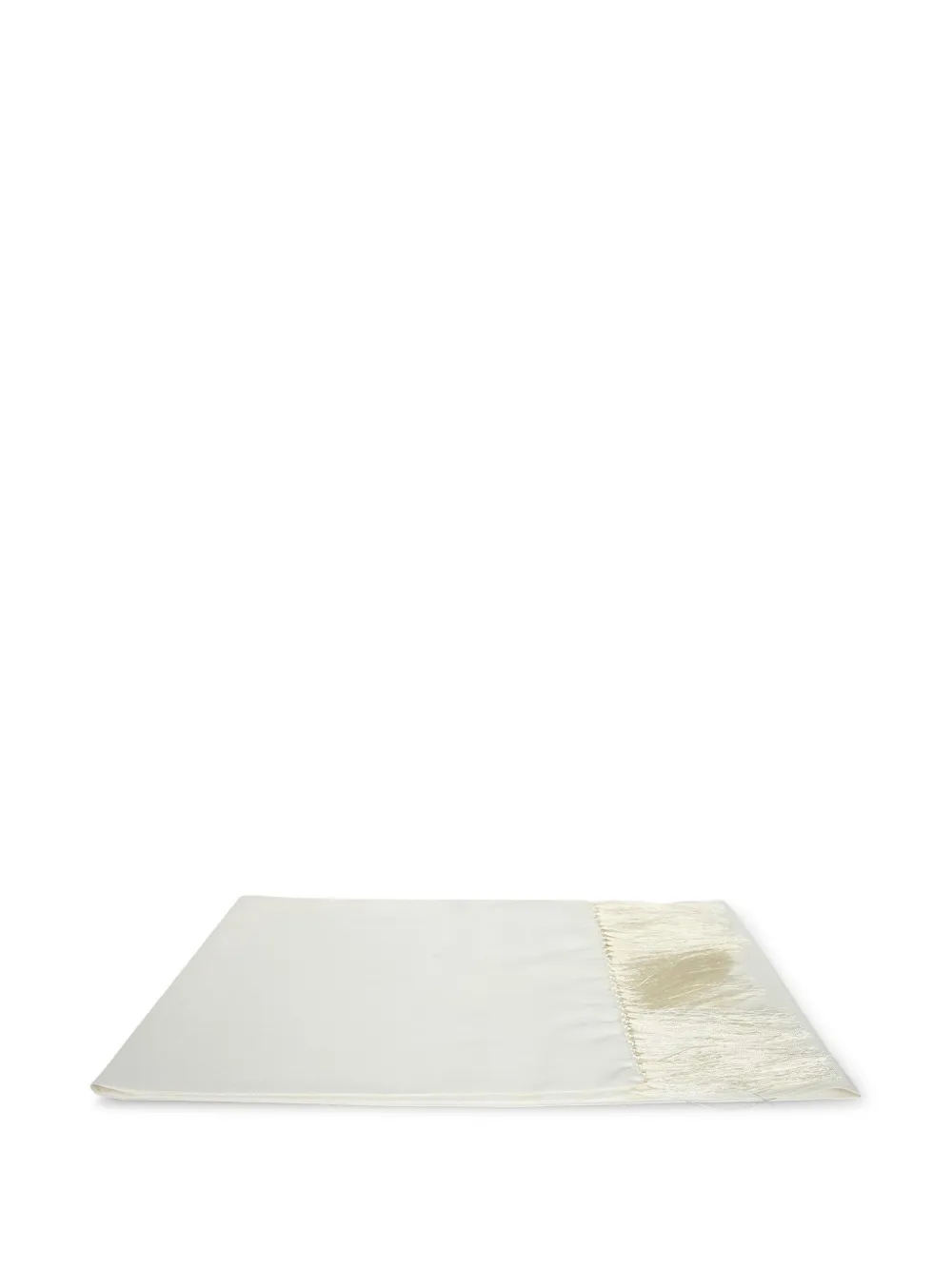 Dell'oglio fringed satin scarf - Bianco