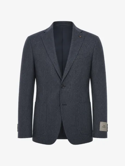 Corneliani single-breasted patch-pocket blazer