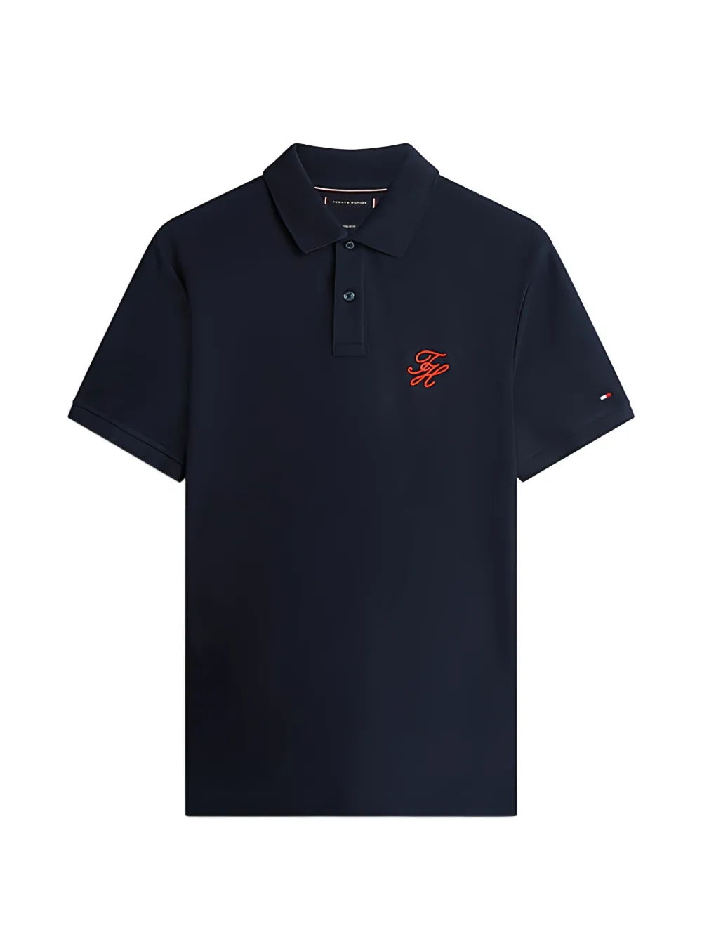 Tommy Hilfiger logo-embroidered piqué polo shirt - Blu