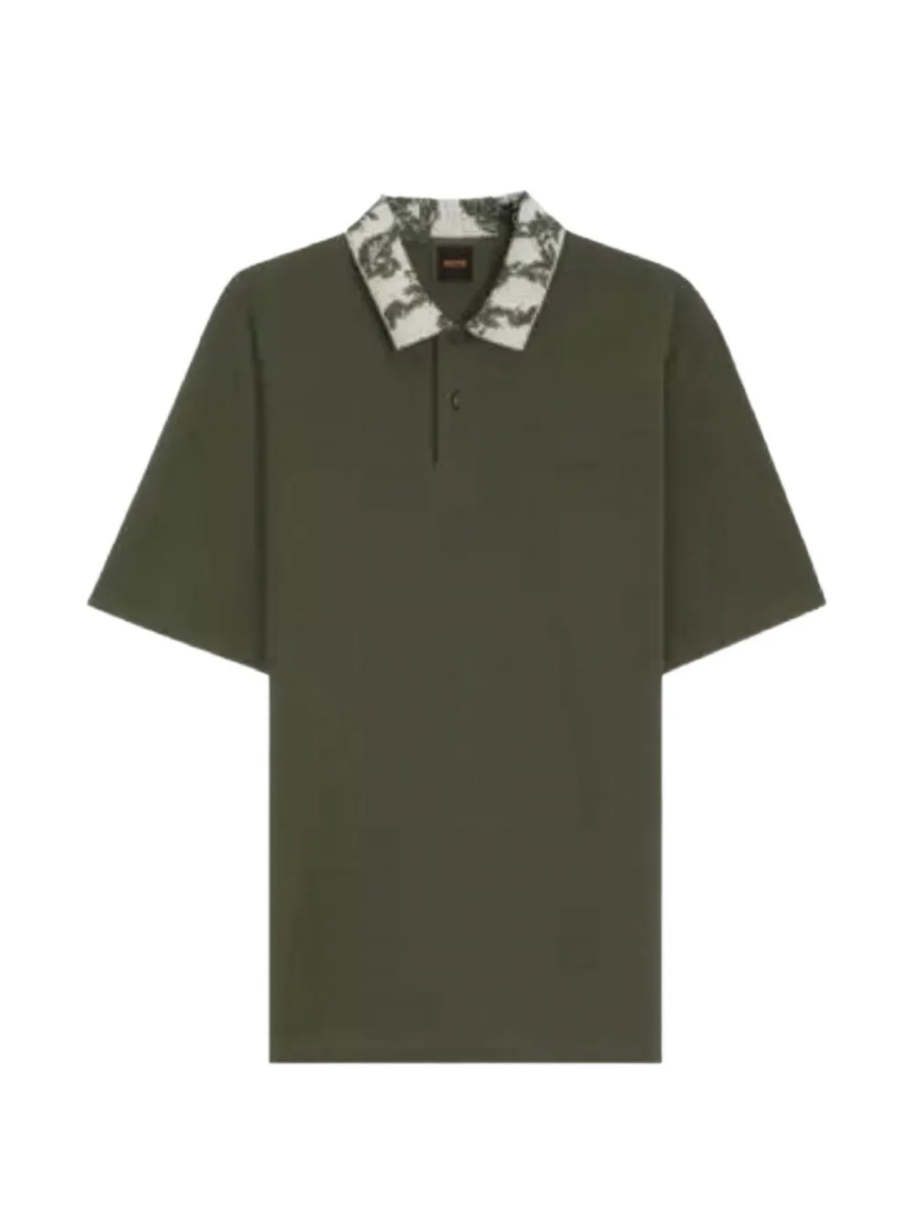 BOSS abstract-print polo shirt - Grün