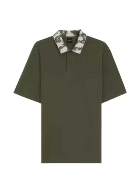 BOSS polo con estampado abstracto