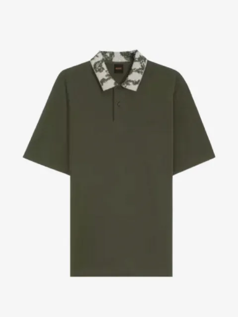 BOSS abstract-print polo shirt
