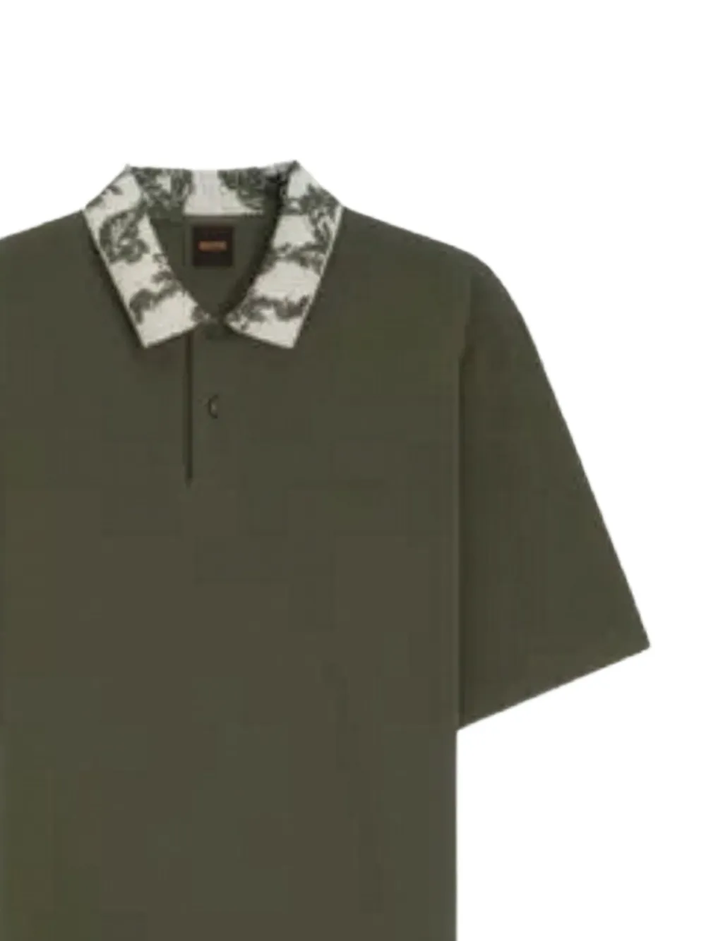 BOSS Poloshirt met abstracte print Groen