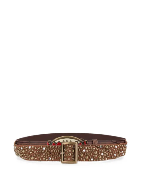 DSQUARED2 stud-embellished crystal-detail belt