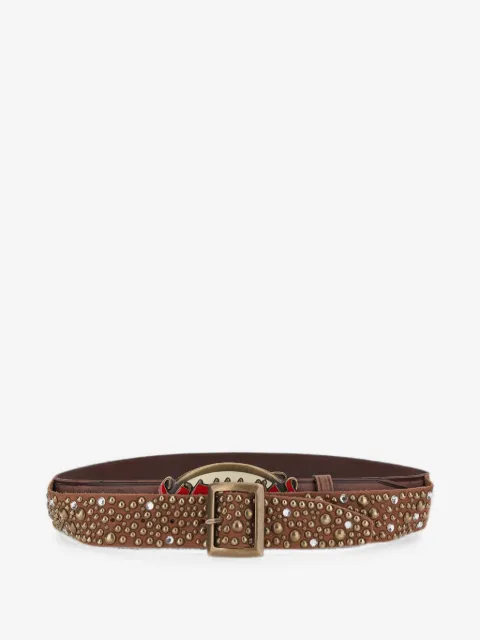 DSQUARED2 stud-embellished crystal-detail belt