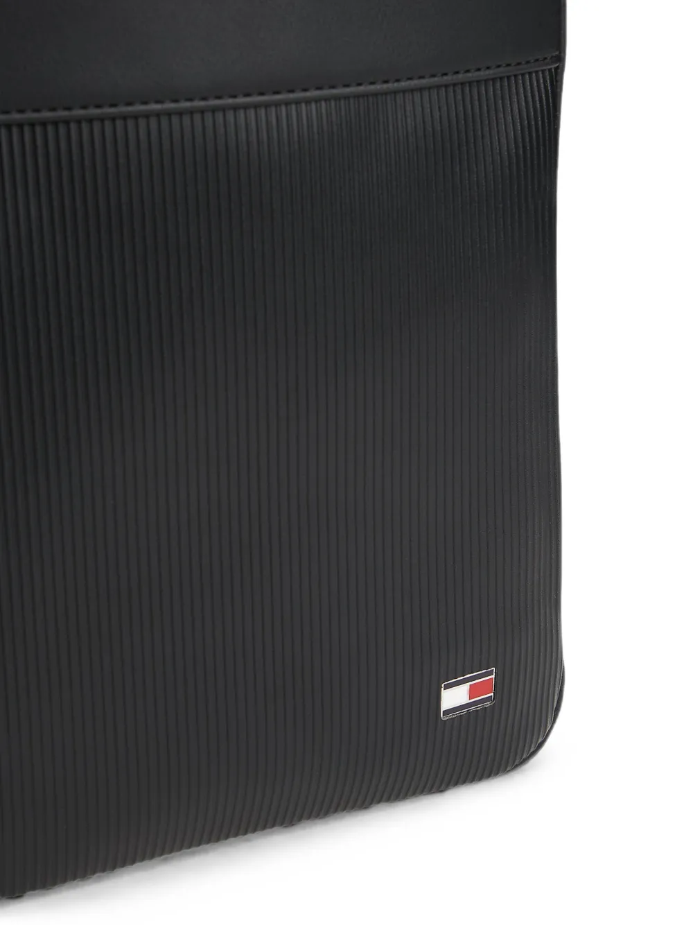 Tommy Hilfiger Geribbelde messengertas met logo-patch Zwart