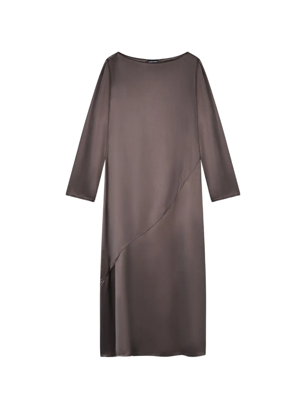 Emporio Armani diagonal-seam midi dress - Marrone