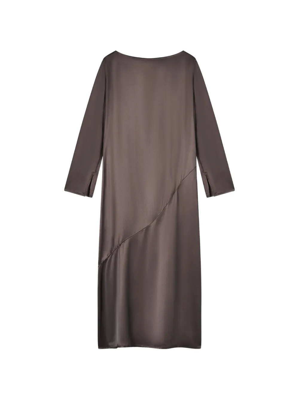 Emporio Armani midi-jurk met diagonale naad Bruin