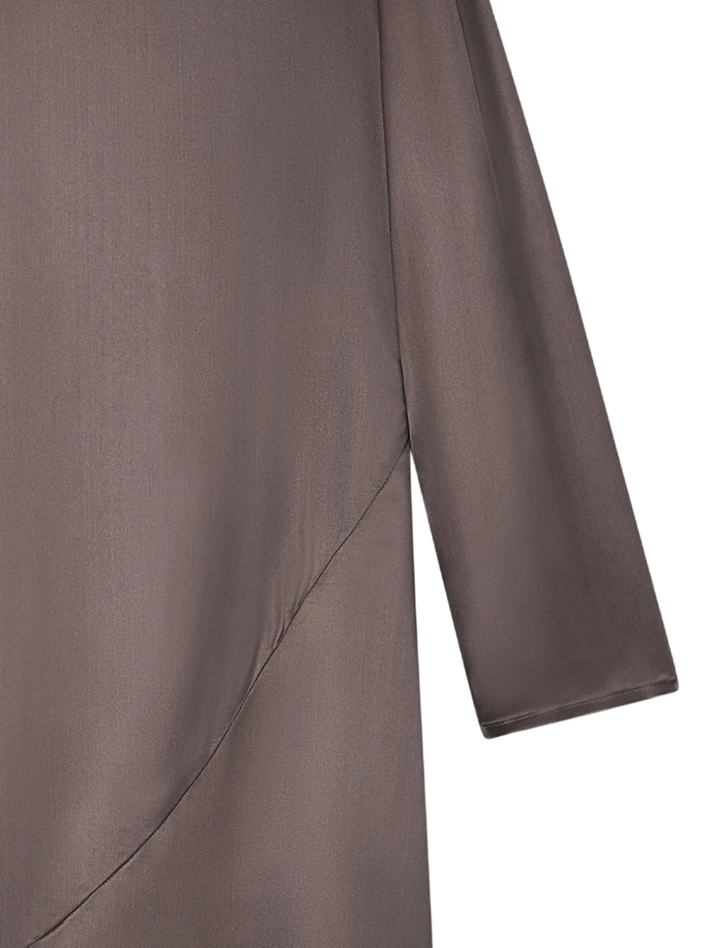 Emporio Armani midi-jurk met diagonale naad Bruin