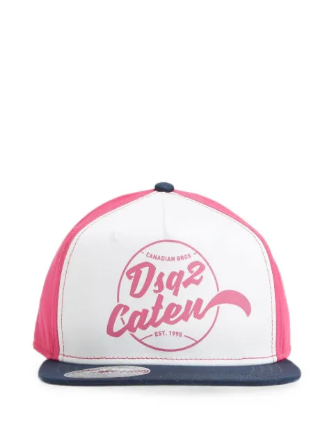 DSQUARED2 logo-print gabardine baseball hat
