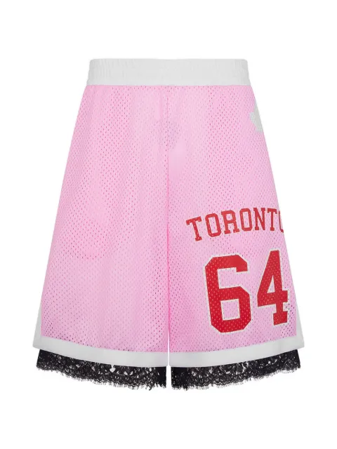 DSQUARED2 short bordé de dentelle à design perforé