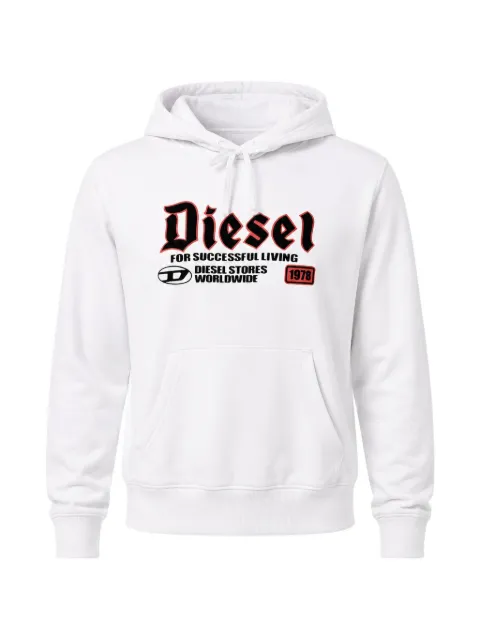 Diesel flocked-logo hoodie