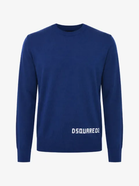 DSQUARED2 flocked-logo crew-neck sweater