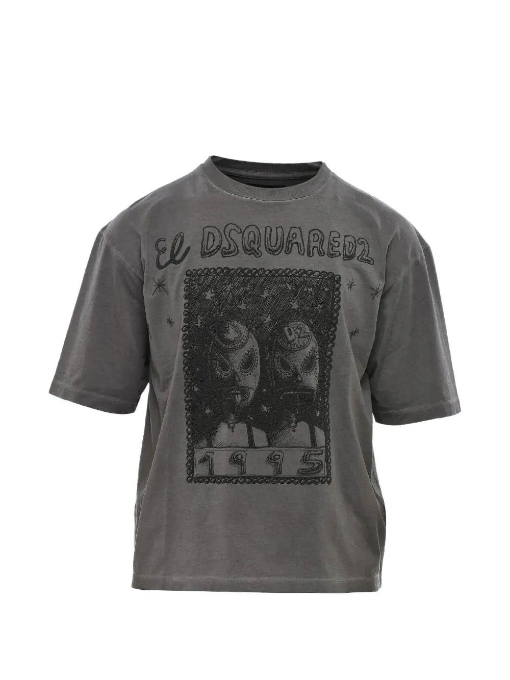 DSQUARED2 graphic-print loose-fit T-shirt - Grau