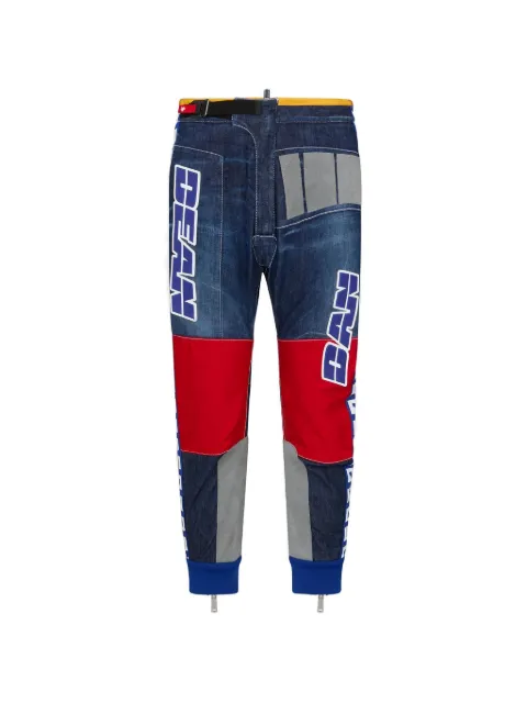 DSQUARED2 jean à empiècements et logo imprimé