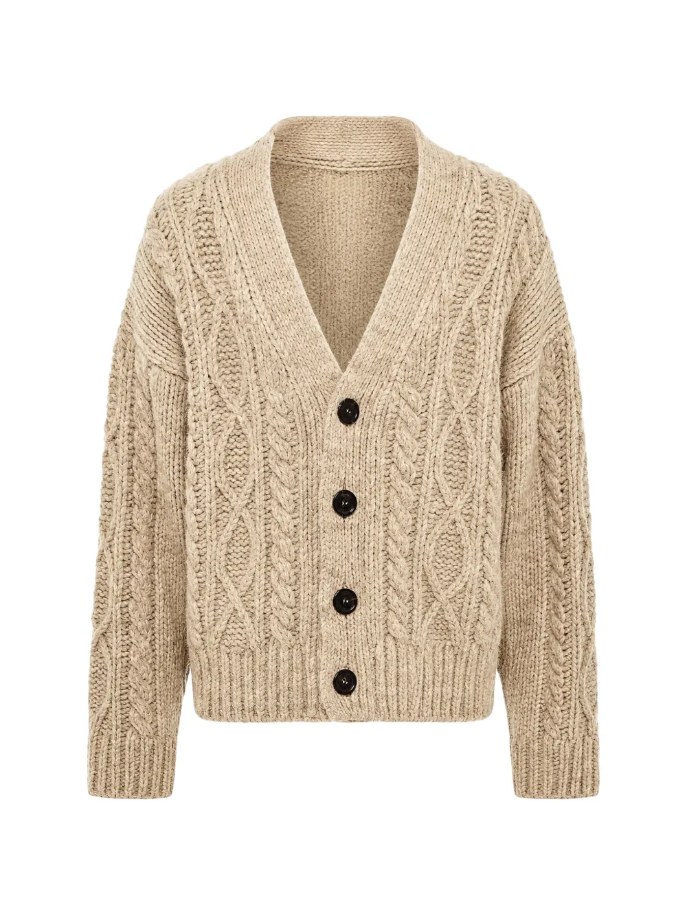 DSQUARED2 cable-knit V-neck cardigan - Nude