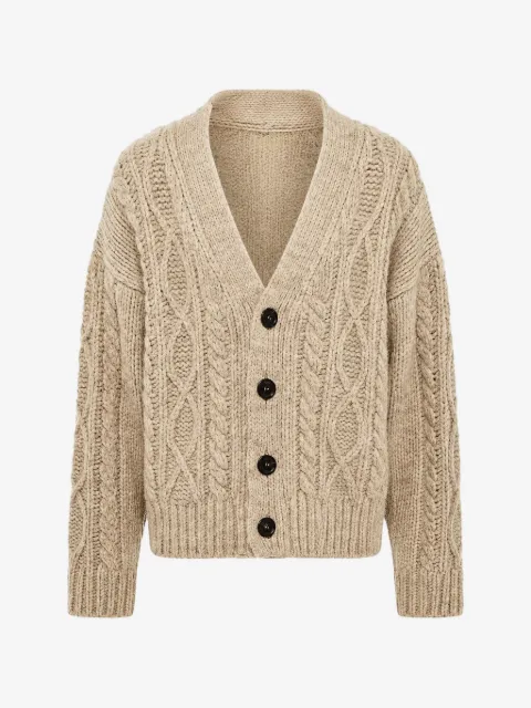 DSQUARED2 cable-knit V-neck cardigan