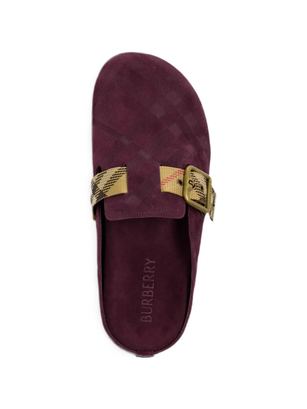 Burberry Geruite muiltjes met gespsluiting Paars