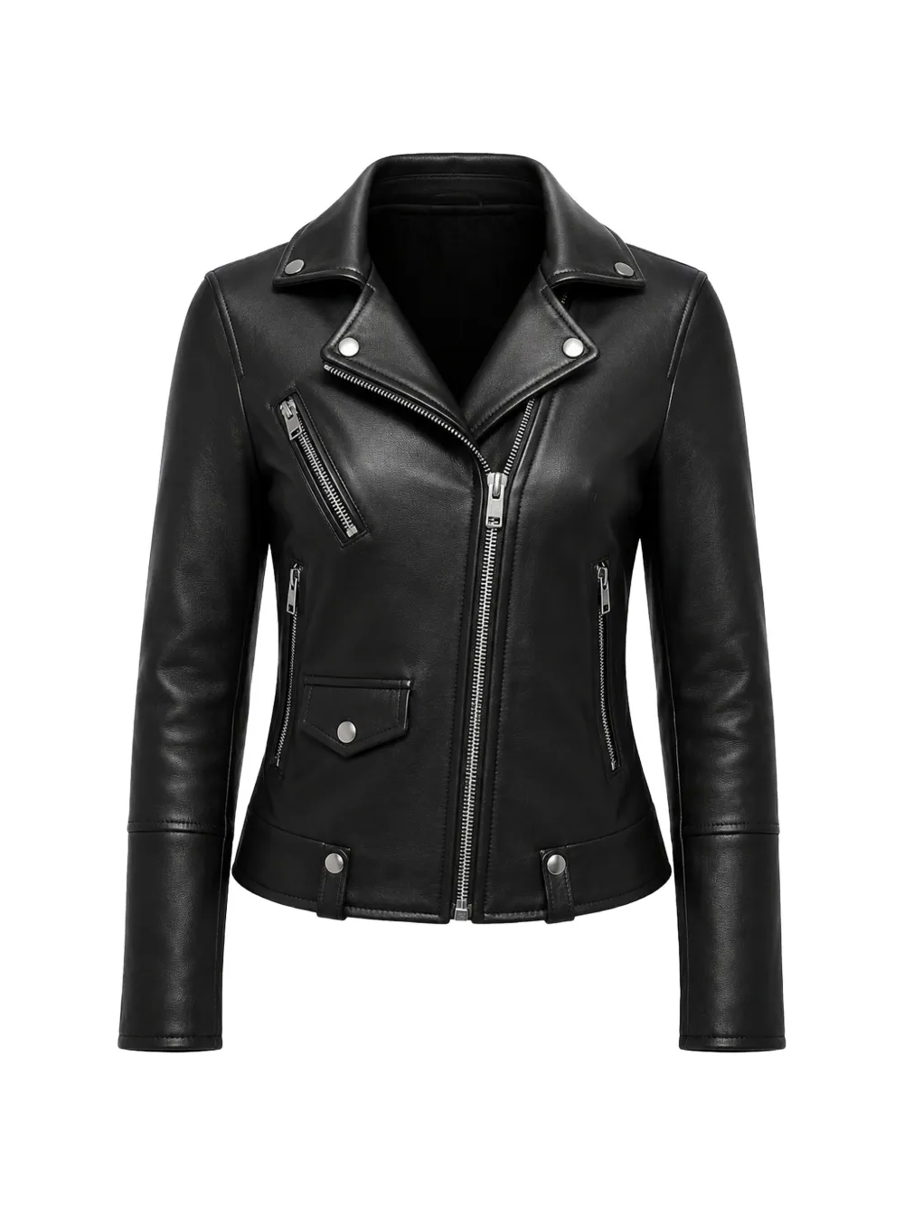 Diesel R-Sinya-A leather biker jacket - Schwarz