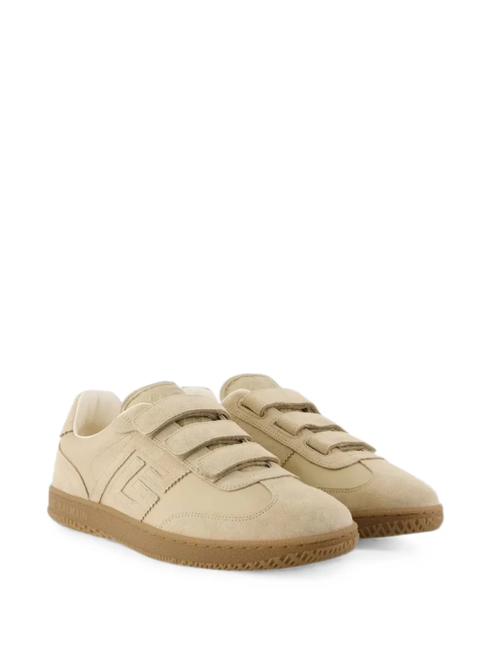 Balmain Swan touch-strap sneakers Beige