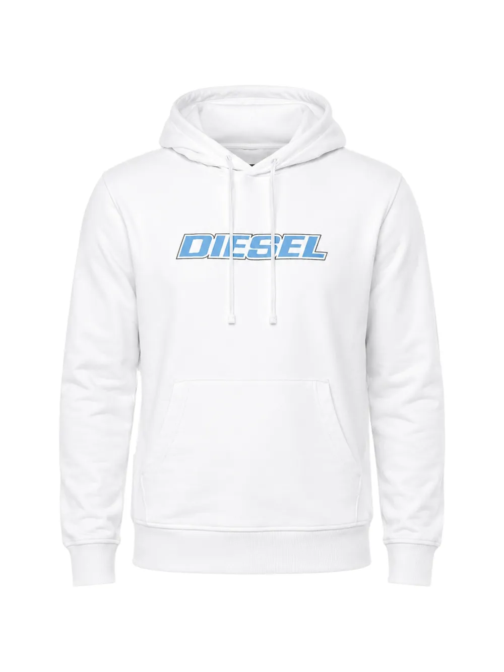 Diesel logo-print pouch-pocket hoodie - Weiß