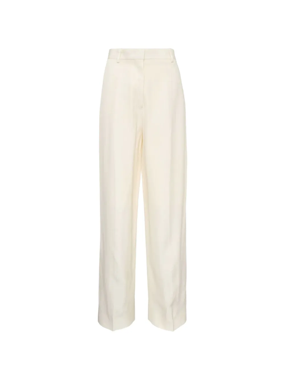 Jil Sander pressed-crease silk trousers - Toni neutri