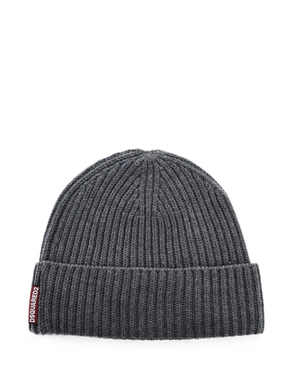 DSQUARED2 Ribgebreide muts en sjaal Grijs